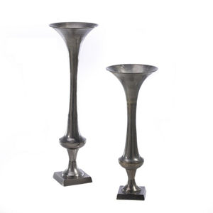 Juego de 3 floreros de aluminio de lujo de la mejor calidad, diseño de cristal para el hogar, Hotel, Villa, galería, restaurante, decoración - Product Image 4