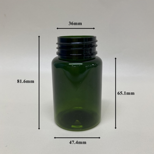 Color personalizado 80cc- 36mm - 20g Botella de medicina líquida de plástico PET para vitaminas y productos farmacéuticos Pastillas vacías Botellas con tapa de tornillo - Product Image 2