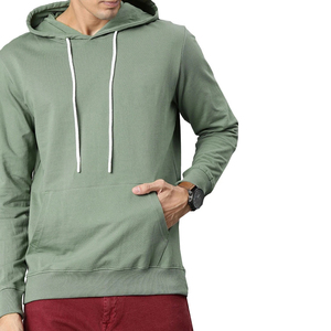 Sudadera con capucha de gran tamaño personalizable de alta calidad para hombre, jersey de lana liso de algodón de invierno - Product Image 1