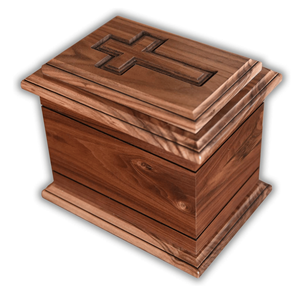 Urna de madera de estilo americano OEM para uso humano recién llegado al por mayor de suministros funerarios de Vietnam con tornillo - Product Image 1