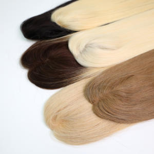 Wholesale Luxury Quality Human Hair Extension Mono TOPPER 3x5 Human Hair Extension Virgin Human Hair Extension - Product Image 1