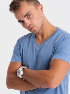 Mejor Precio Camiseta con cuello en V Fabricante directo Lujo Elite Elegante Venta al por mayor Barato nueva moda último diseño camiseta - Product Image 2