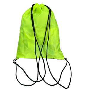 Spofit <b>Black</b> Drawstring <b>Backpack</b> Polyester Micro Twill Durable Waterproof Lightweight Foldable Sports Gym Travel Bag for Men - Product Image 2