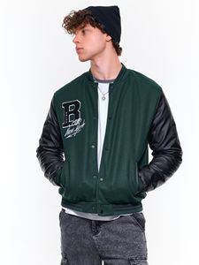 2025 nouveaux hommes Varsity College veste personnaliser logo broderie régulière en cuir manches haute rue Varsity veste personnalisée - Product Image 2