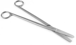 Mayo Noble กรรไกรผ่าตัดทางนรีเวช17cm สแตนเลสแบบตรงโค้ง Mayo ผ่าตัดพื้นฐานเครื่องมือผ่าตัด - Product Image 4