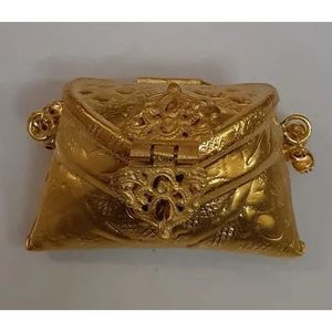 Compact Handmade Portable Fashion Candy Pattern Velvet Open Cosmetic <b>Clutch</b> Bag Beads Stones Magnetic Closure Small Capacity - Product Image 1