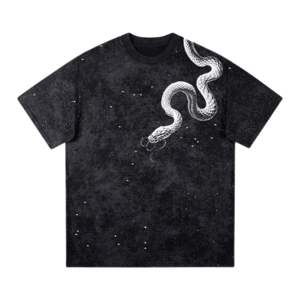 T-shirt lavé à l'acide bon marché personnalisé OEM pour hommes T-shirts en gros à bas prix T-shirts pour hommes avec le logo de l'entreprise - Product Image 3