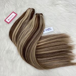 Cheveux Trame Machine Cutible Aligné Remy Vierge Russe Droite Double Trame Produits Capillaires Sans Chimiques - Product Image 1