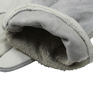 Gants de travail en cuir blanc de sécurité pour l'industrie de la construction, vente en gros - Product Image 6