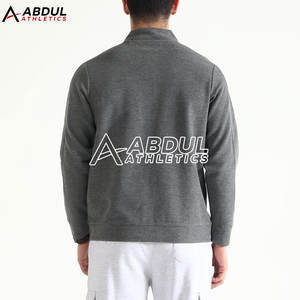 Sudadera con cremallera de mezcla de algodón para hombre, cómoda sudadera de moda informal de calle para uso diario - Product Image 2