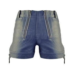 <b>Men's</b> Casual Mid Waist Solid Pattern <b>Leather</b> <b>Shorts</b> Breathable Plus Size Fashionable Streetwear - Product Image 4