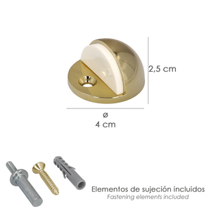 Fermaporta a vite Wolfpack, acciaio inossidabile, placcato ottone - Product Image 2
