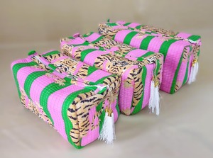 Cotton Quilted Block Printed Wash <b>Bag</b> Gift Handmade Toiletry <b>Bag</b> Cosmetic <b>Bag</b> Block Print Travel Accessory Holiday travelling - Product Image 2