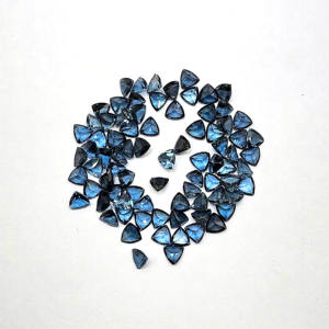 Genuine <b>London</b> Blue Topaz Gemstone Faceted Oval Shape 8mm to 12mm Deep Blue Topaz Stone Best For Making Jewelry - Product Image 3