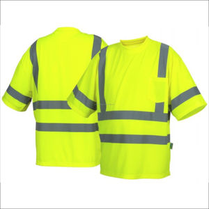 High Visibility Short Long Sleeve T <b>Shirts</b> Custom Design Workwear Hi Vis Work <b>Shirt</b> Safety Reflective Unisex T <b>Shirt</b> Manufacture - Product Image 2