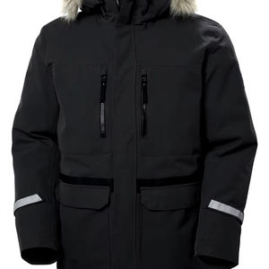 Meilleur style de veste parka réversible pour hommes manteau d'hiver imperméable col à capuche épais coton rembourrage grande taille design vente en gros - Product Image 6