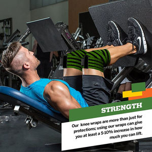 Top Quality Bodybuilding Knee Wraps for Gym Workout Training Knee <b>Brace</b> for <b>Men</b> and Women elasticity heavy duty knee wraps - Product Image 5