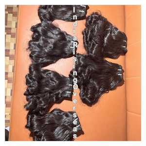 Extensions de cheveux Remy ondulés naturels, brillance naturelle, cheveux indiens bruts non traités, cheveux humains pour femmes, double trame : modèle non permanent - Product Image 2