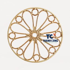 HOT PLACEMAT Mantel Individual de ratán con flores de moda, mantel de mimbre tejido a mano para una cena elegante, mantel de boda y decoración del hogar. - Product Image 5