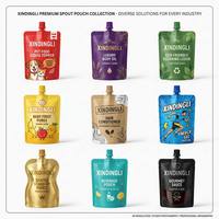 Sac de liquide en aluminium en plastique PET écologique personnalisé 250ml 200ml 100ml pochette de jus de fruits à bec pour enfants avec bouchon pour emballage