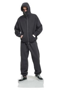 Sudadera con Capucha de Invierno para Hombre, 100% Algodón Puro de Alta Calidad, Holgada y de Talla Grande, Estilo Urbano, Felpa Gruesa de Secado Rápido, con Logotipo Personalizado - Product Image 5