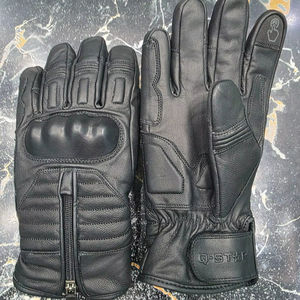 Gants de moto en cuir respirant et personnalisés, durables, pour les sports de plein air en hiver/printemps/automne - Product Image 1