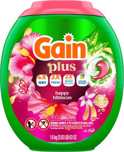 ผงซักฟอกแบบแคปซูล เกน พลัส ฟลิงส์ กลิ่นแฮปปี้ ฮิบิสคัส สูตรออลอินวัน ทำความสะอาดดีเยี่ยมจากเกน บรรจุ 45 แคปซูล - Product Image 2