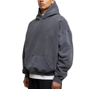 Hoodie court unisexe pour homme, design hiver, double couche, 100% coton, qualité supérieure, prix de gros - Product Image 2
