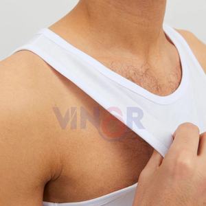 Camiseta sin mangas informal Unisex, 100% malla de algodón, protección UV ecológica, secado rápido, transpirable, chaleco para correr en la espalda, personalizado - Product Image 5