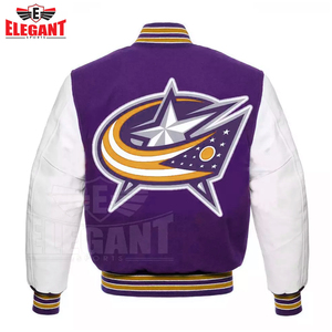 Laine violette Letterman veste vêtements d'hiver hommes créateur de mode Baseball Letterman veste universitaire par sport élégant - Product Image 2