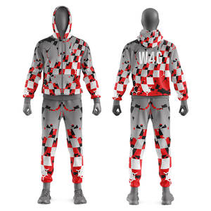 Sudadera con capucha transpirable ligera y deportiva informal con estampado de primavera personalizada, pantalones de chándal holgados, traje para correr, jersey con capucha - Product Image 3