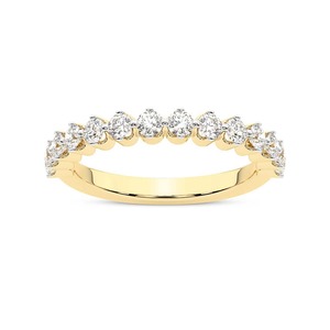 แหวนเพชรคลาสสิกประณีต เพชรเลี้ยงในห้องปฏิบัติการ 0.50 กะรัต น้ำหนักรวม 14K ทองคำแท้ สี FG ความสะอาดระดับ VS 13 เพชร ขัดเงาอย่างดี - Product Image 2