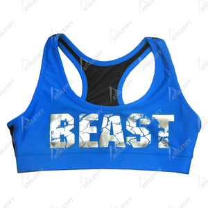 Custom Made <b>Racerback</b> Women's <b>Sports</b> <b>Bra</b> Breathable Gym Fitness <b>Bra</b> Stylish Sustainable Eco-Friendly Production Simple Style - Product Image 5