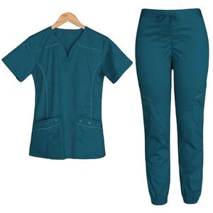 Conjunto de Uniformes Médicos Unisex con Cuello Alto |   Uniforme de Poliéster y Elastano que Absorbe la Humedad |   OEM y Marca Privada Disponibles - Product Image 6