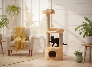Griffoir Amistar de haute qualité « Hunter Tower » pour toutes les races et tailles de chats et chatons. - Product Image 5