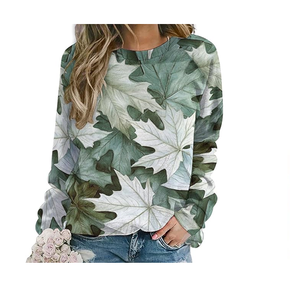 Camisetas de Manga Larga para Mujer, para Montar a Caballo, Casuales, de Exterior, Camisetas Holgadas, Modernas, Estampadas, con Cuello Redondo, Cómodas - Product Image 1