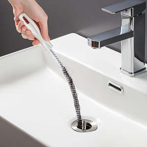 Bonjour! Outil de nettoyage de drain manuel flexible en plastique pour cuisine et salle de bain, attrape-cheveux, déboucheur sans électricité - Product Image 6