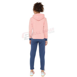 Survêtement 2 pièces en molleton de coton de haute qualité pour femmes, ensemble décontracté d'hiver respirant avec col à capuche - Product Image 2