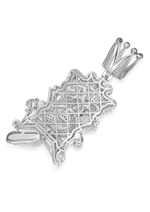 มงกุฎเงินรูปทรงบัลลังก์ ชุบทองคำขาว 925 ชุบทอง 14K และโรเดียม ประดับเพชรโมอิสซาไนต์ VVS ดีไซน์ฮิปฮอปสุดเท่ เหมาะสำหรับเป็นของขวัญ - Product Image 4