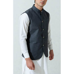 Chaleco transpirable sin mangas de otoño informal de lona personalizable a precio barato para hombre con bordado completo hecho a mano - Product Image 2