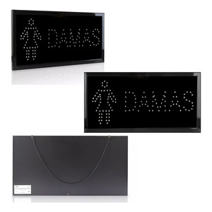 LED Light Up <b>Sign</b> for Businesses with Animation - Lady <b>Bathrooms</b> - Assorted Colors - Product Image 4