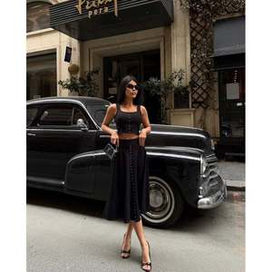 ชุดกระโปรงประดับมุกสุดหรูสำหรับผู้หญิง missJANELL ชุดสองชิ้นผ้าโพลีเอสเตอร์ผสมอีลาสเทนแบบดับเบิ้ลอัตลาส เหมาะสำหรับใส่ลำลองและเป็นทางการ - Product Image 1