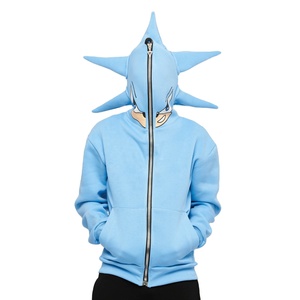 Sudadera con capucha completa con cremallera para hombre, 470 GSM, forro polar de algodón, cálida, urbana, de invierno, OEM, marca privada, de fábrica - Product Image 2