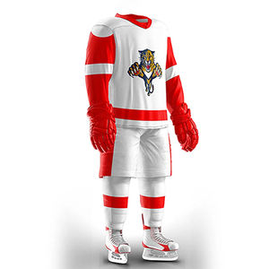 Conjunto de Uniforme de Hockey sobre Hielo con Estampado Personalizado, Calidad Premium, Ligero, 100% Poliéster, Ropa Deportiva, Nuevo Diseño Elegante, Servicio OEM - Product Image 2