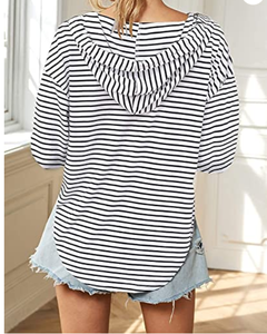 Sudaderas con capucha informales de punto sólido para mujer, sudaderas con capucha de talla grande de algodón en blanco de alta calidad, jersey con cordón de Color sólido de manga larga - Product Image 2