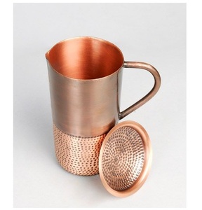 Pichet de barware de dessus de table décoratif de forme artisanale incurvée nouveau matériel entièrement en cuivre de conception - Product Image 3
