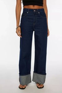 Haute qualité femmes pantalons et pantalons jambes larges Palazzo bleu Denim Slim Fit Vintage décontracté mode ventes entières - Product Image 4
