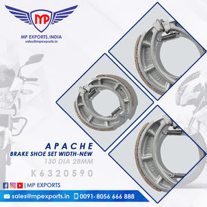 Genuine Quality <b>BRAKE</b> <b>SHOE</b> SET 130 DIA 28MM WIDTH - NEW for TVS Apache 2-wheeler Spare Parts Available for Sale - Product Image 3