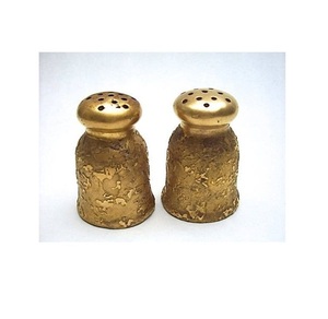 Pot à épices, outils à épices, sel et poivre de qualité supérieure plaqués or, salière et poivrière pour la cuisine, pour un usage de service sur table - Product Image 1