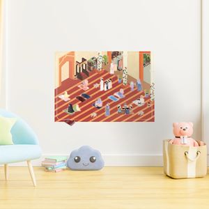 Eid Cadeau Islamique Masjid Autocollants Réutilisables Pour Enfants Musulmans Décor Islamique Étanche Motifs Colorés Jouets TAKVA Autocollants Réutilisables - Product Image 4